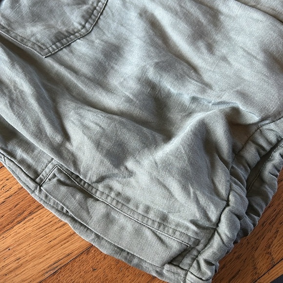 Rails Jacket Collins Olive Green Full Zip Snap Military Utility Linen Blend - Picture 10 of 15